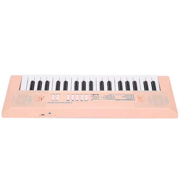 Elektronisk Klaver Keyboard Børn 37 Taster Keyboard Klaver Uddannelsesmæssigt Legetøj Med Mikrofon Gul Pink