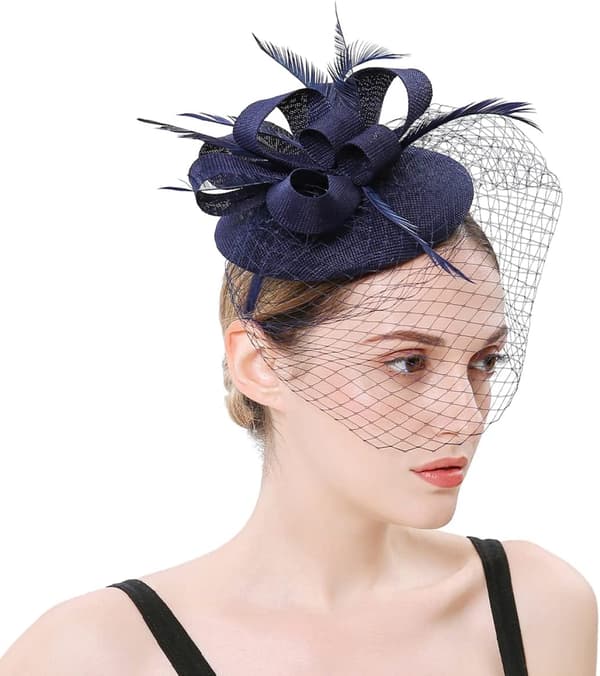 Dame Teaparty Hode Slør Fascinator Pannebånd Elegant Mesh Hatt