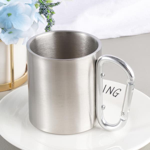 Camping Metallmugg med Karbinhake Klättermugg Aluminiumlegering Utomhus Campingmugg