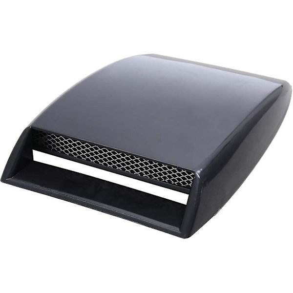 Universal Dekkhette Scoop Sport Racing Luftstrøm Opptak Turbo Hetten Dekkhette Ventil Radiator Grill Deksel (1 stk, Svart)