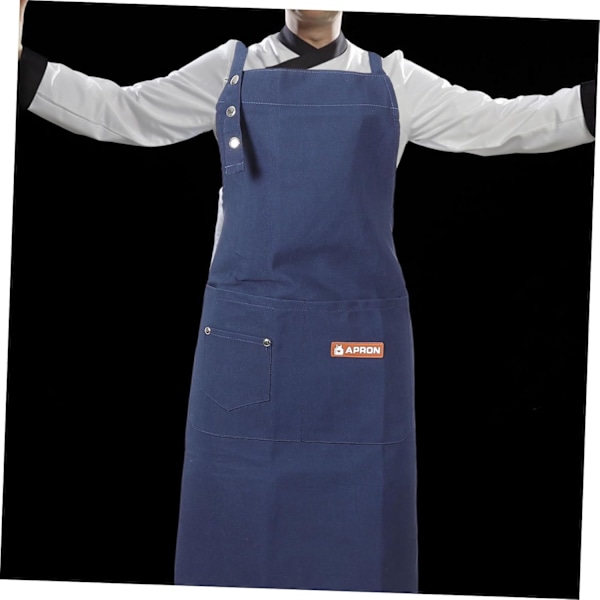 1 stk. Kjøkkenkokkeforkle med lomme Polyester Grillmatlagingssmekker