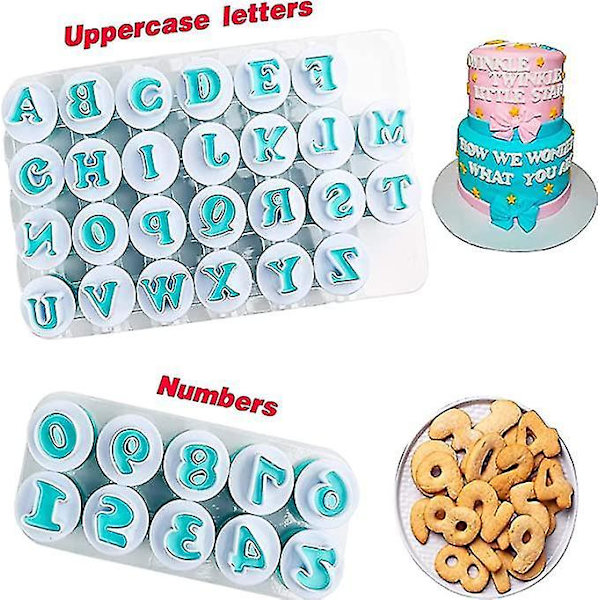 26 st Bokstäver Alfabetet Kakformar Fondantformar