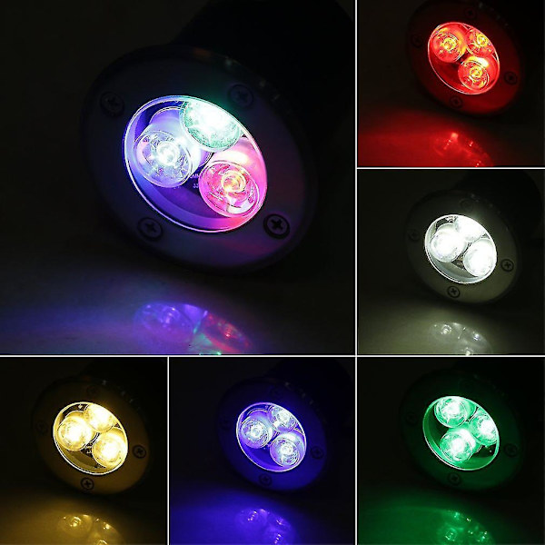3W LED Vattentät Utomhus Markbelysning Landskapsbelysning DC 12V