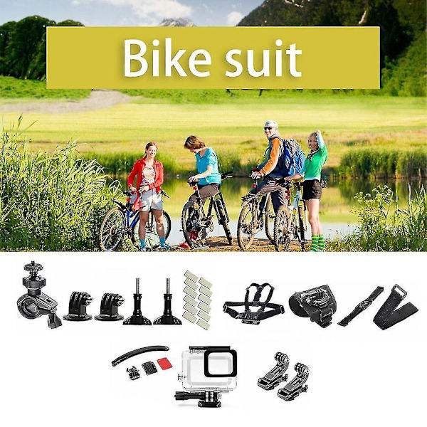 18-dels Set med Tillbehör för Actionkameror, Go Pro-paket