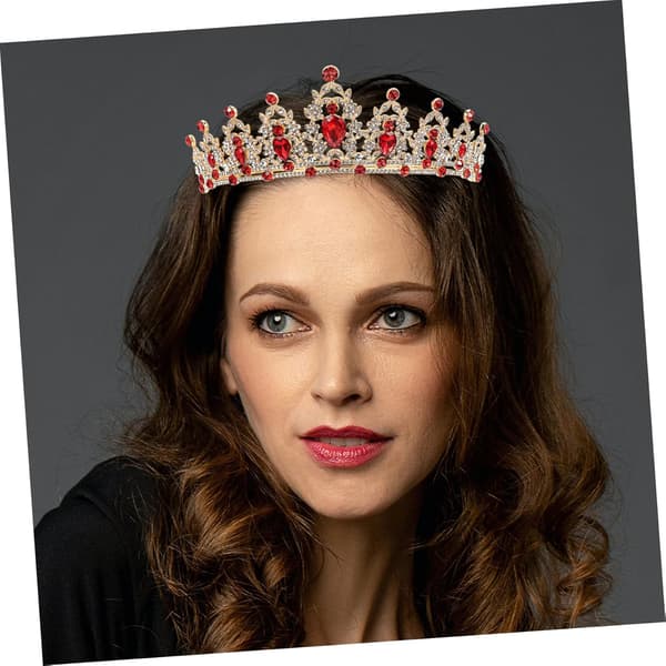 Rhinestonekrone for kvinner og elegant brudetiara-hodeplagg