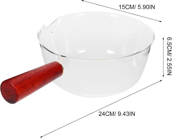 650 ml varmebestandig multifunktionel gryde i glas