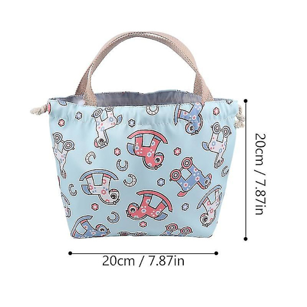 1 st Lunchväska med Söt Cartoon-Design, Bärbar Lunchbox, Tote Bag, Praktisk Bento-Väska