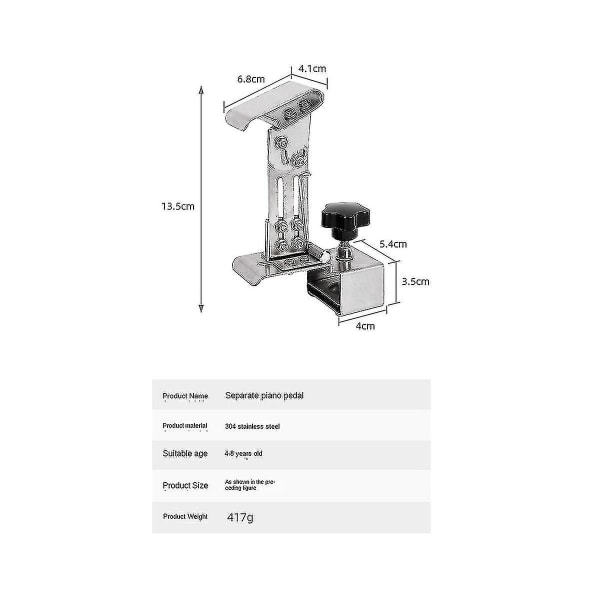 Pianopedalförlängare för barn Justerbar höjd Höj barn Piano Undervisningshjälp Tillbehör