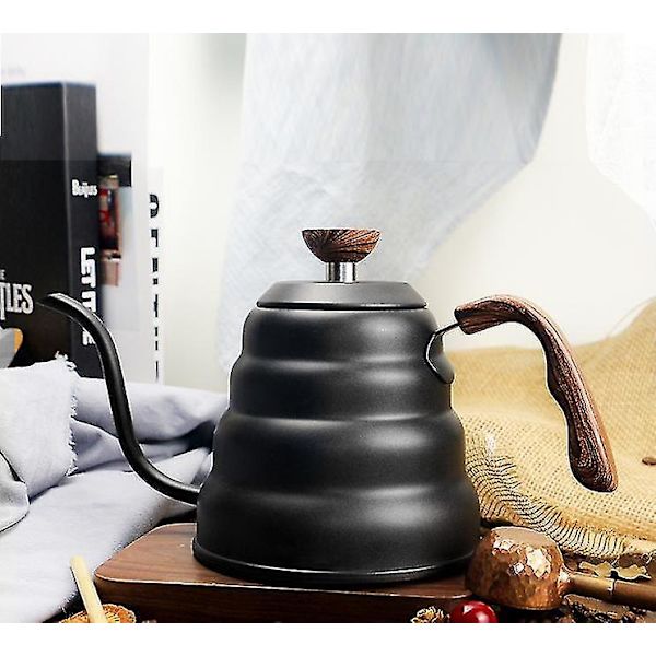 1l Rustfritt Stål Te- og Kaffe-Kanne med Termometer og Dripper