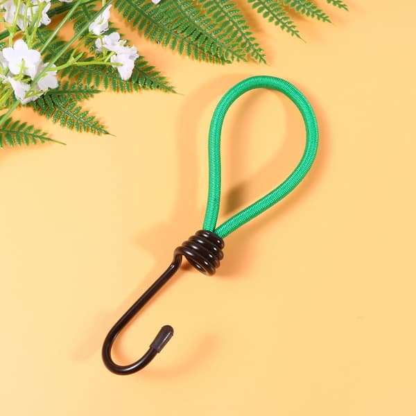 6 stk. udendørs campingtelt elastisk rebspændeclips med faste bindestropper