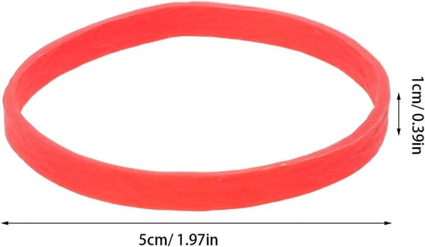 500g röda gummiband tjocka elastiska band för pyssel robust kontorsgummi