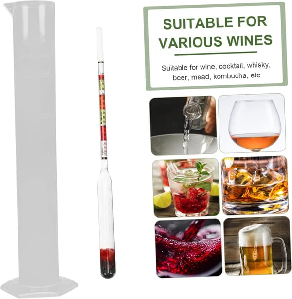 3 sæt tredobbelt skala alkoholhydrometer testglas til vinfremstillingsudstyr