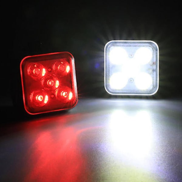 Sykkellys USB-lading 5 LED Varig Baklys