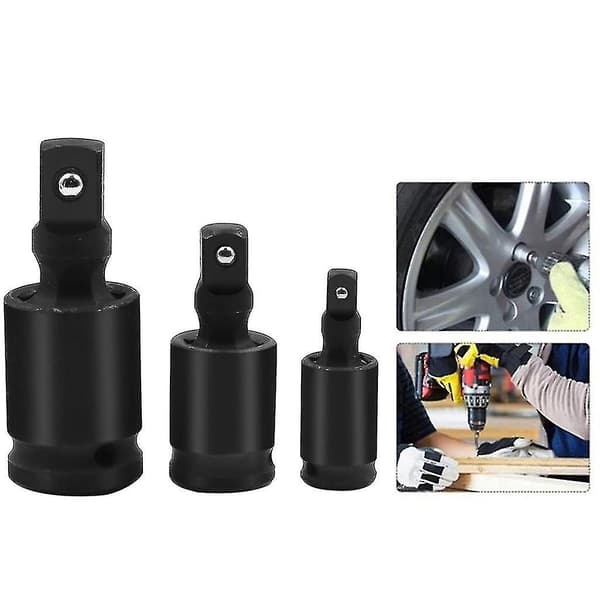 1/2 3/8 1/4 Svingbart Knuckle Joint Luft Impact Wobble Socket Adapter Håndværktøj