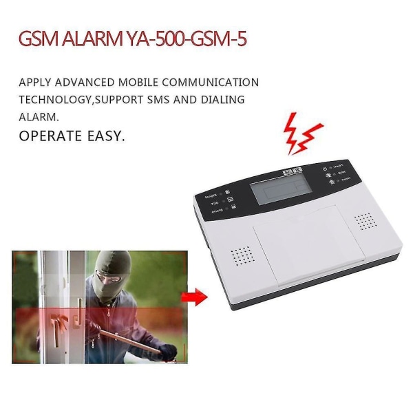 Trådløs GSM Home Security Alarm System Detektor LCD-skjerm