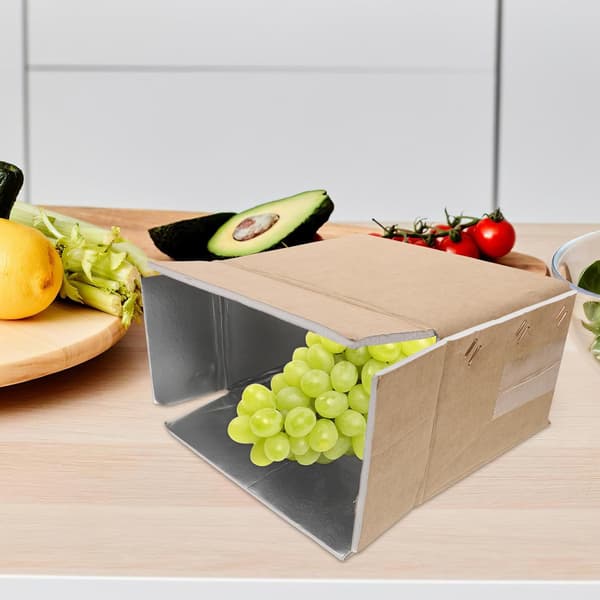 2 st återanvändbara isolerade fraktkartonger med aluminiumfoliefoder, utmärkt isolering