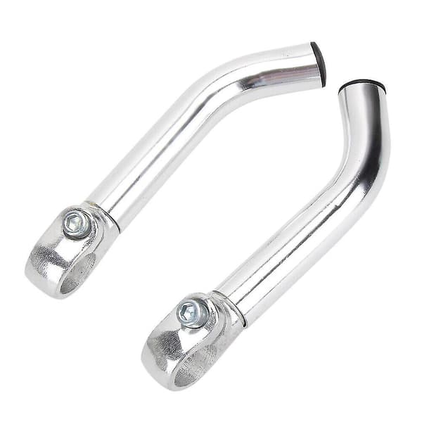 Cykel Styrstangsender Beskyttende Klo Bar Greb (sølv) (2 stk)