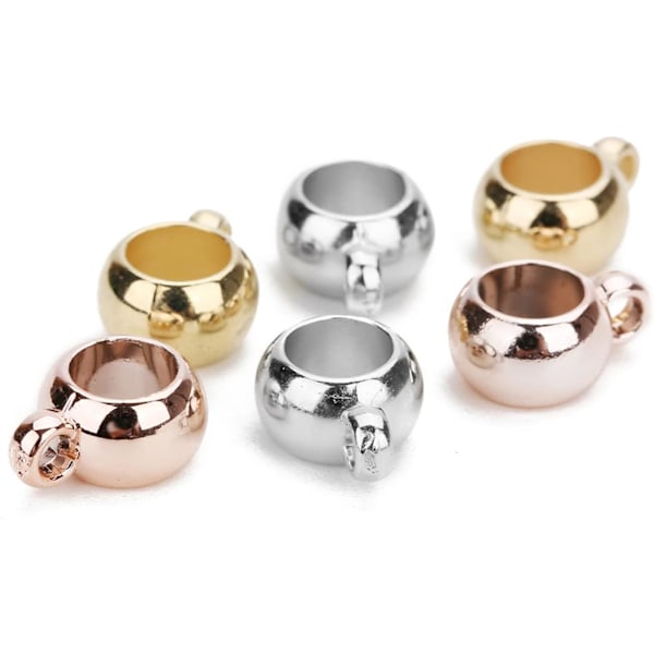 DIY Hängsmycke Tillbehör Set Stora Hål Pärlor Hängen Halsband Smycken Hänge 100st