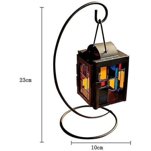Marockansk Glaslykta med Järnmönster för Teeljus