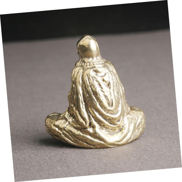 Mässing Bodhidharma Staty Unik Buddhafigur för Heminredning