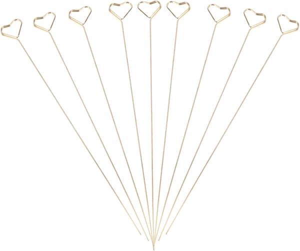 10 stk. mini hjerteformede memoholdere Valentinsdag binders blomsterdekorasjon notatklemmer