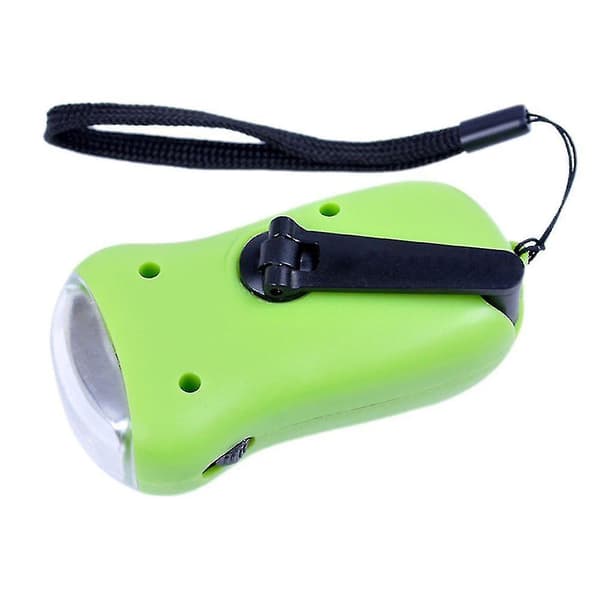 Mini LED Handvev Dynamosolcellsladdningsbar Karbinhake Camping Ficklampa