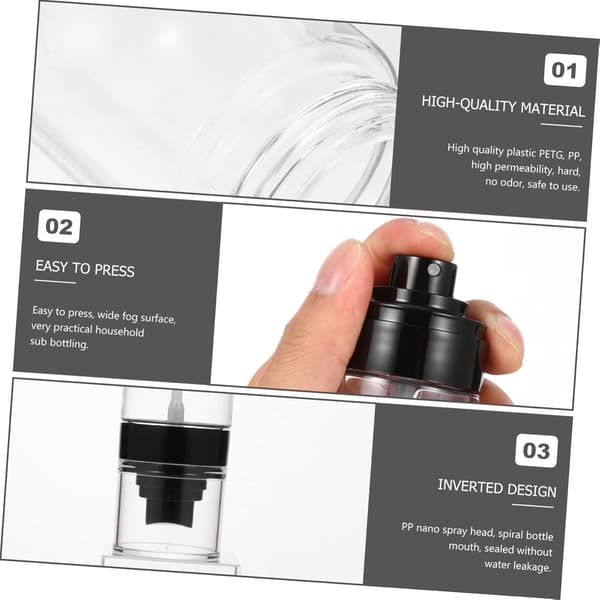 4 stk. omvendte sprayflasker Rejseflasker til kosmetik, parfume, hårspray