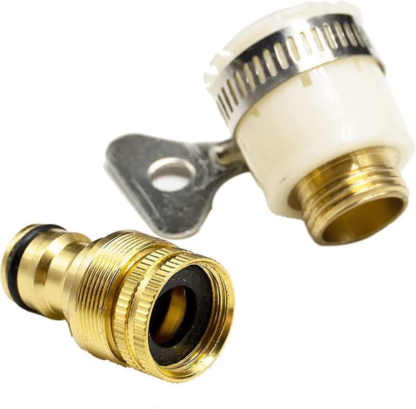 Krananslutnings slangkopplingar Mässing gängad krananslutningsadapter (guld) (1 st)