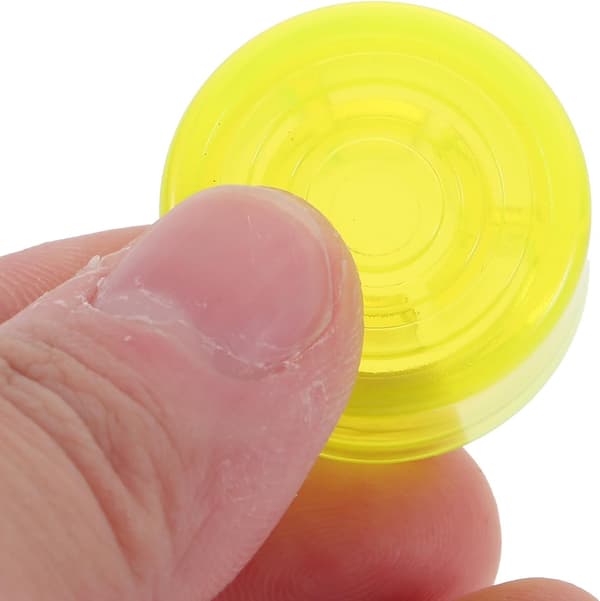 10 st plastgitarr effektkapslar fotpedal toppers gula skyddande överdrag kompatibla