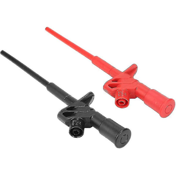 Ström- och högspänningsmätare, professionella testkrokclips, flexibla högspänningssonder, isolering, snabb svart + röd