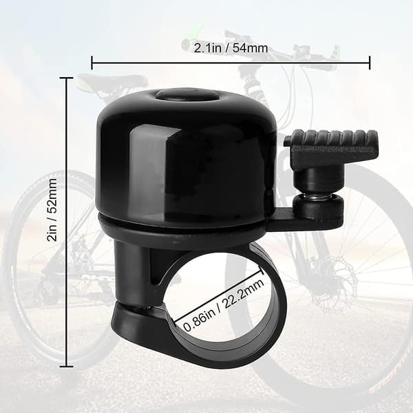 Cykelklocka, 2-pack, Hög och Melodiös Ljud, Klassisk Mini Cykelklocka