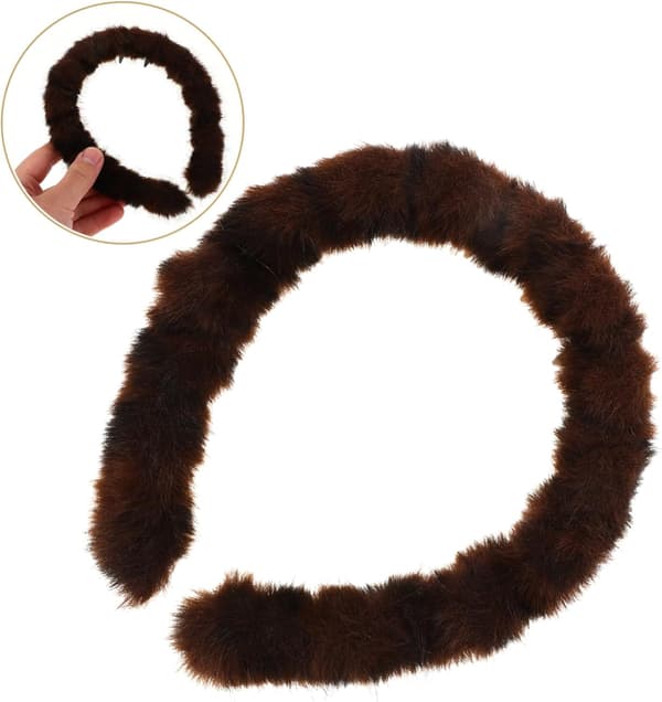 Furry Leopardmönstrad Plyschhårband för Smink Hudvård Halkfritt Håraccessoar