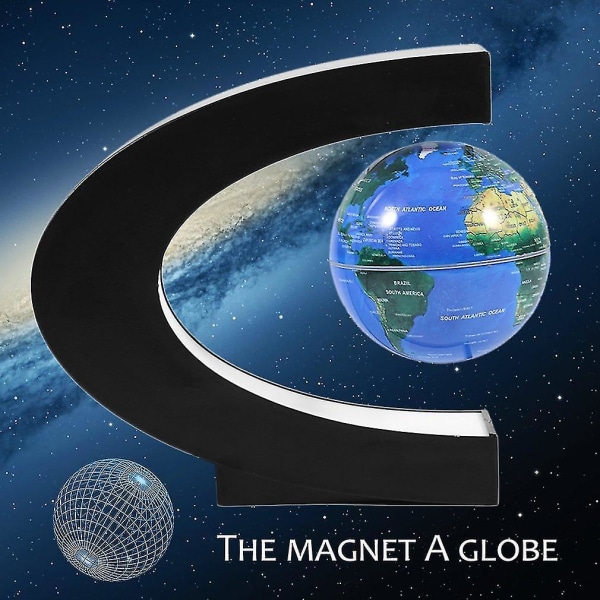 C-muotoinen led-maailmankartta kelluva maapallon magneettivalo