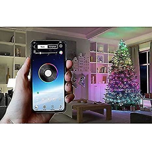 Julgransdekoration Anpassade LED-ljusslingor Appkontroll