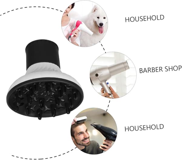 Universal hårtørrer diffuser tilbehør til krøllet og permanentet hår med PC-materiale