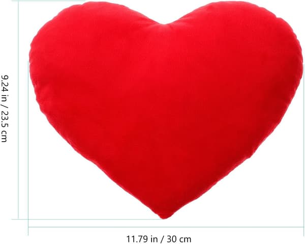 30 cm rød hjerteplysj pyntepute myk Valentinsdag pyntepute for sofa dekorasjon