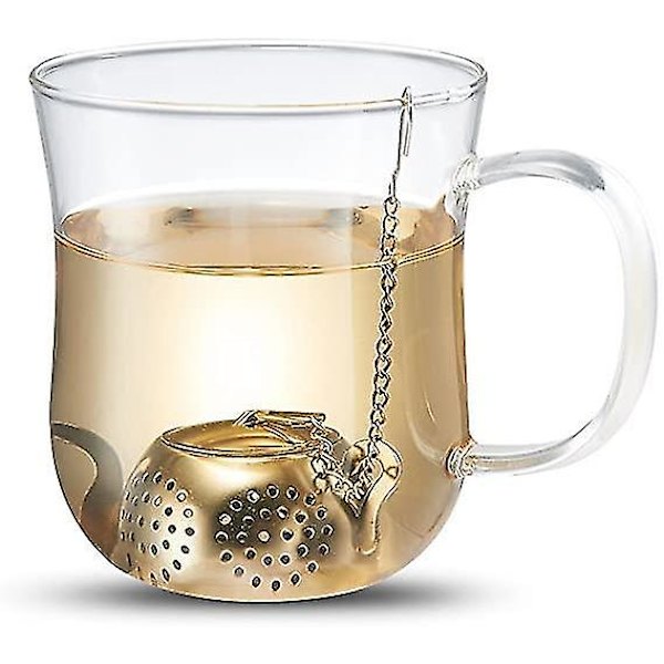 4 Pak Teekande Te-Infuser Rustfrit Stål Si Dripbakken