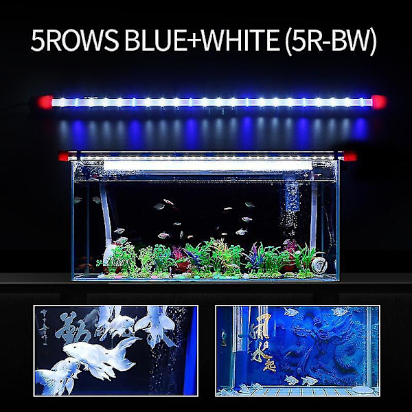 Akvarielampa LED, Fisk Tank Växtlampa, Akvatisk Belysning