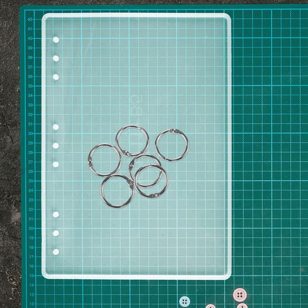 DIY B5 Ringbind Omslag Silikoneform Spejlfinish til Notesblok Fleksibelt Epoxy Håndværk Form Sæt