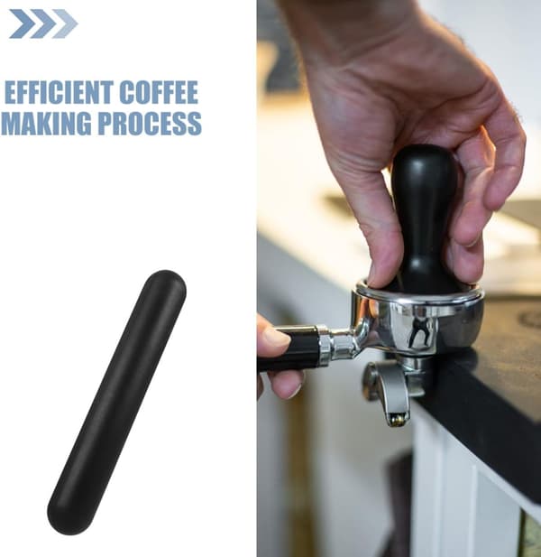 2 stk Espresso Knock Box Stick Silikon Knock Box Stang Solid Enkel å Rengjøre Svart Kaffe Knocker Tilbehør