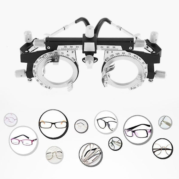 Säädettävä silmän optometrian metallikehys kokeilulinssin kehykselle