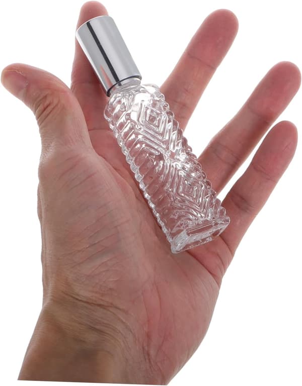 Glassprayflaskor 4 st 12 ml Fin dimma påfyllningsbara provbehållare Bärbara reseflaskor för eteriska oljor Parfym
