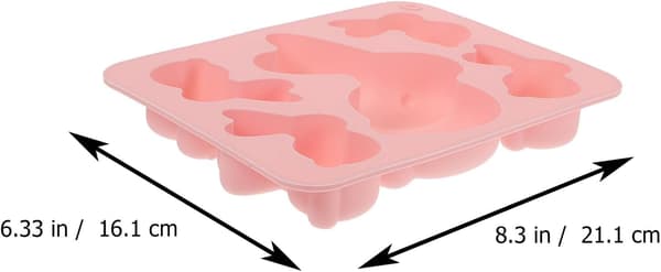 Rosa silikonkaninform påskehareform Non-Stick kake- og dessertbakeform