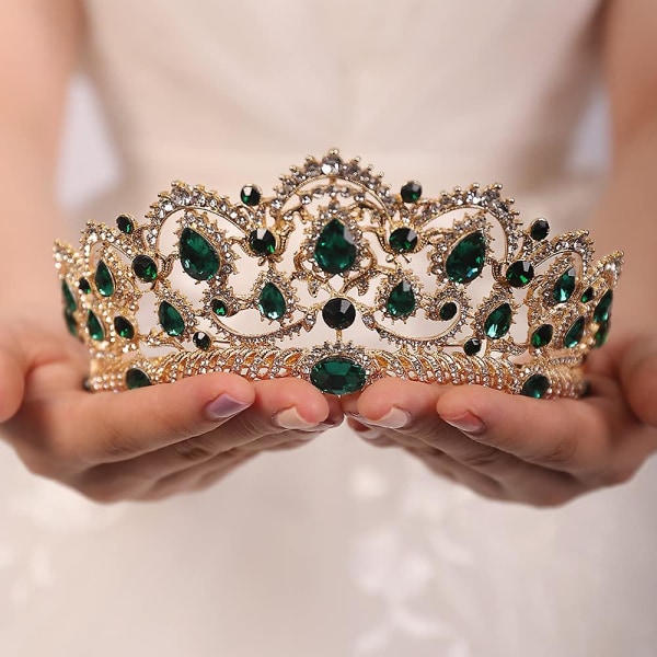 Vintage röd drottning kristall tiara krona med kam Halloween tiaror för kvinnor och flickor bröllop