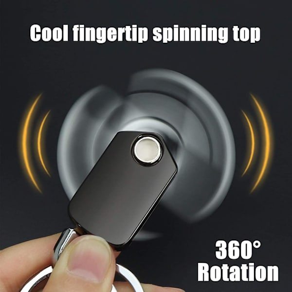 2 stk Personlige Nøkkelringer i Metall for Menn, Fingertuppflaskeåpner / Spinner