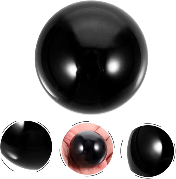 Svarte Obsidian Krystallkuler Stresslindrende Kuler 2 stk Lett Kompakt