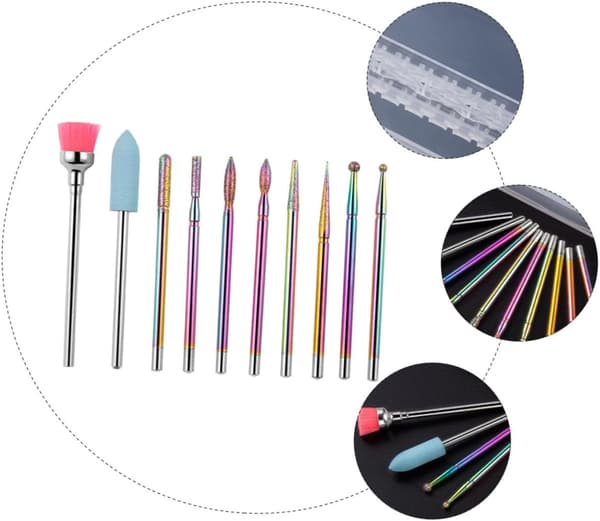 Manicure Kit Neglebor Hoveder til Negleslibemaskine
