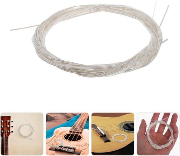 2 uppsättningar nylonsträngar klassisk akustisk elgitarr ersättning underhåll silverpläterad pålitlig