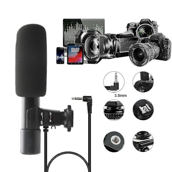 Mikrofon til DSLR Kamera DV Camcorder