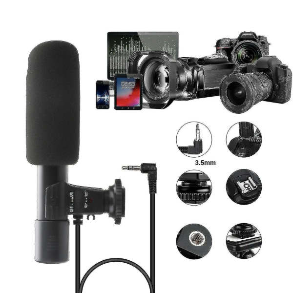 Mikrofon til Dslr kamera Dv videokamera 0d87 | Fyndiq